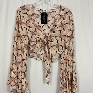 Boho Tie Front Top from Audrey3+1